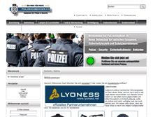 Tablet Screenshot of polizeizubehoer.ch